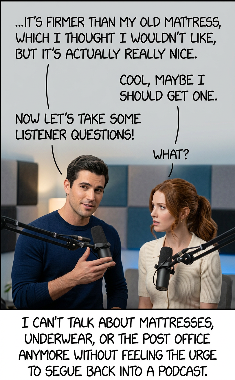 After reading that "The War To Sell You A Mattress Is An Internet Nightmare" article, I've decided it's safer and less complicated to just sleep on the floor. DISCLOSURE: THE AUTHOR OF THIS MOUSEOVER TEXT RECEIVED FINANCIAL COMPENSATION FROM THE FLOOR INDUSTRY FOR THIS MESSAGE.