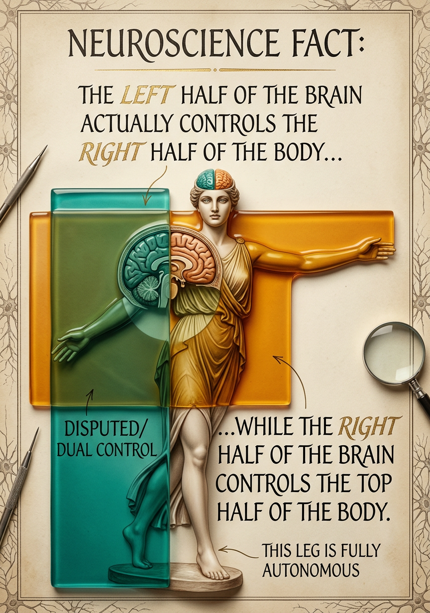 Neurologically speaking, the LEFT hand is actually the one at the end of the RIGHT arm.