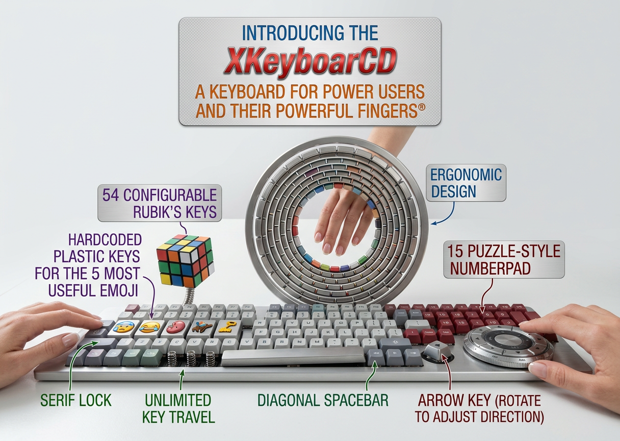 The key caps use LCD displays for all the vowels, so they can automatically adjust over the years to reflect ongoing vowel shifts while allowing you to keep typing phonetically.