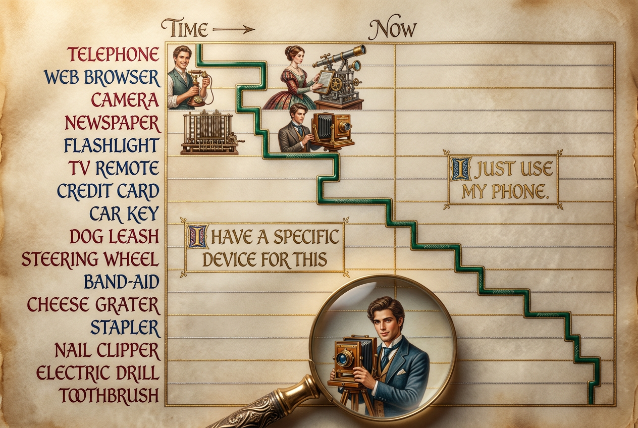 ... tazer ... fire extinguisher ... bird feeder ... toilet paper ...