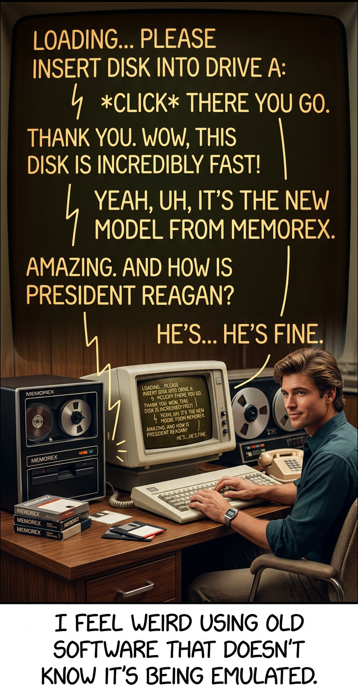 I laugh at the software as if I'm 100% confident that it's 2019.