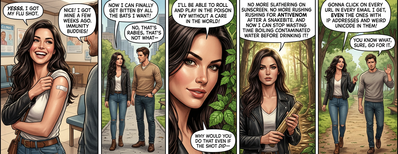 "Wait, how often are you getting bitten by snakes? And why are you boiling water?" "Dunno, the CDC people keep showing up with complicated questions about the 'history of the property' and 'possible curses' but I kinda tune them out. At least one of them offered me the flu shot."