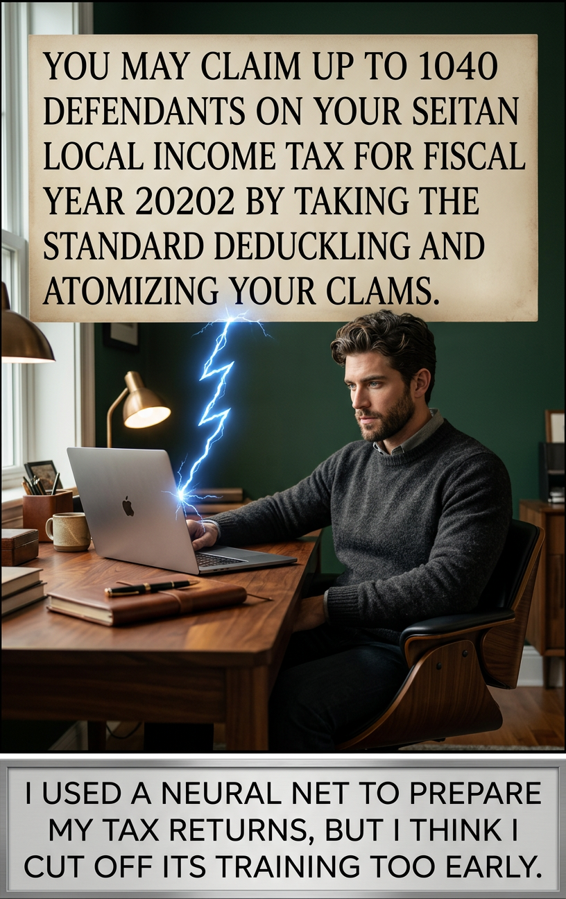 I ended up getting my tax return prepared at a local place by a really friendly pretrained neural net named Greg.