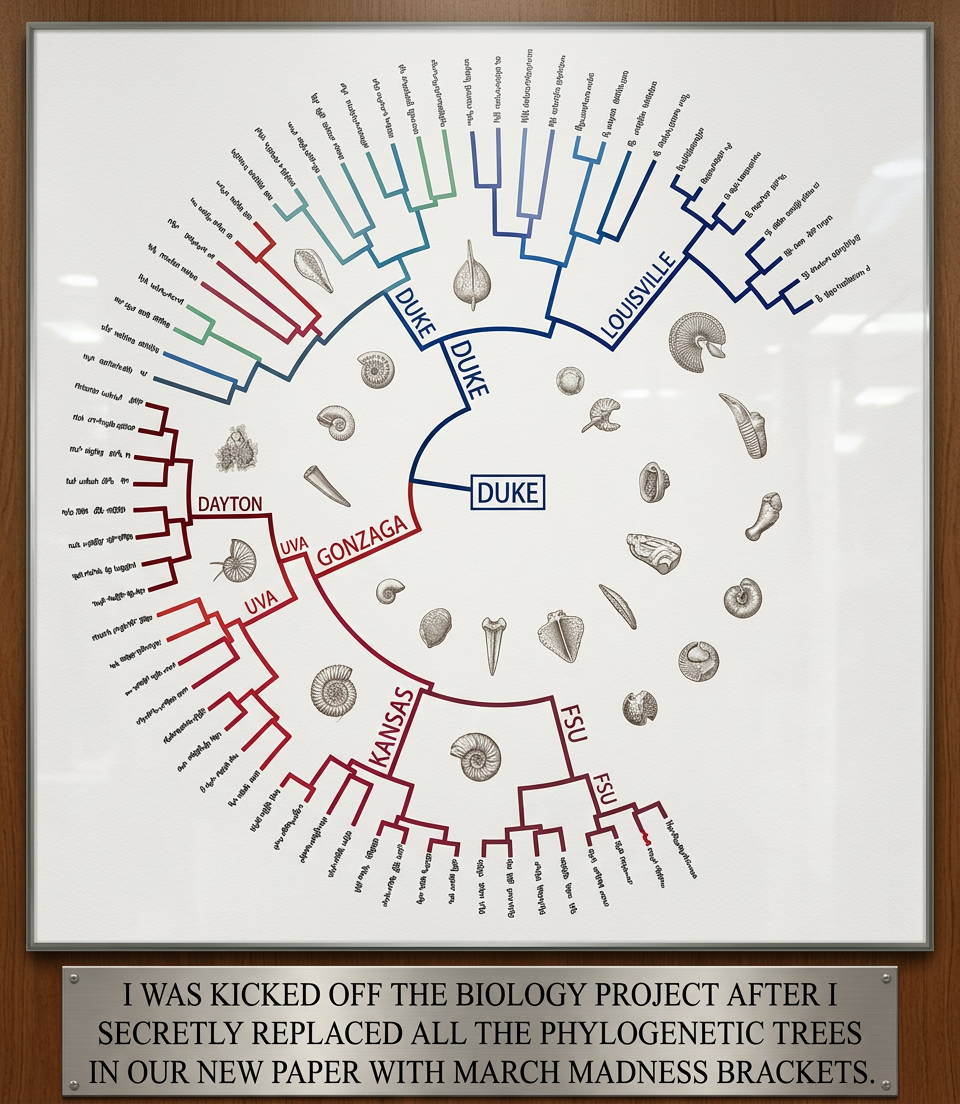And I was kicked out of my March Madness pool because I wouldn't shut up about the evidence for NBA/ABA endosymbiosis.