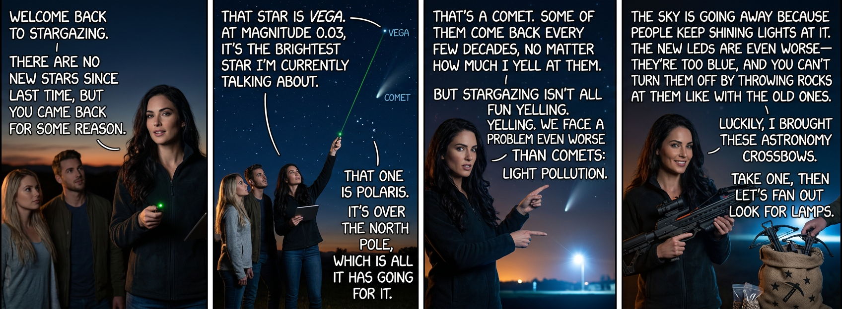 If we can destroy enough of the lights in our region, we may see more comets, but that's a risk we'll have to take.