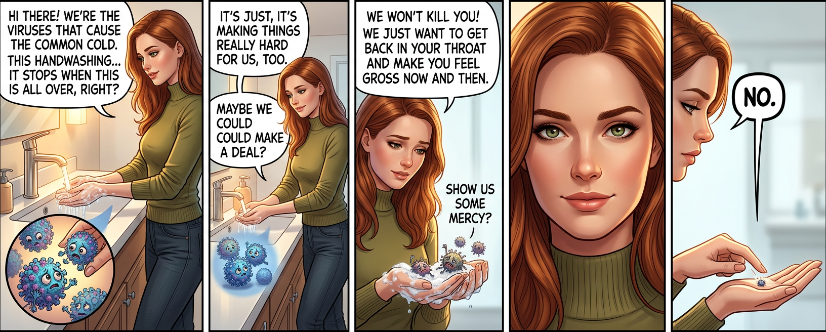 Not even metapneumovirus, easily the common cold virus with the coolest name, warrants our sympathy. Colds suck. No mercy.