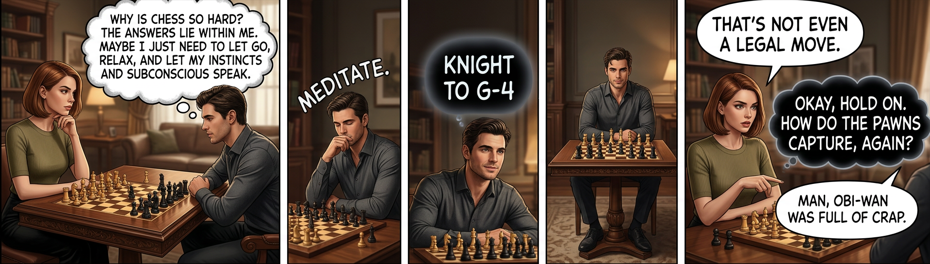 You know that 'sweep the pieces off the board and see it in your mind' thing?  Doesn't work.