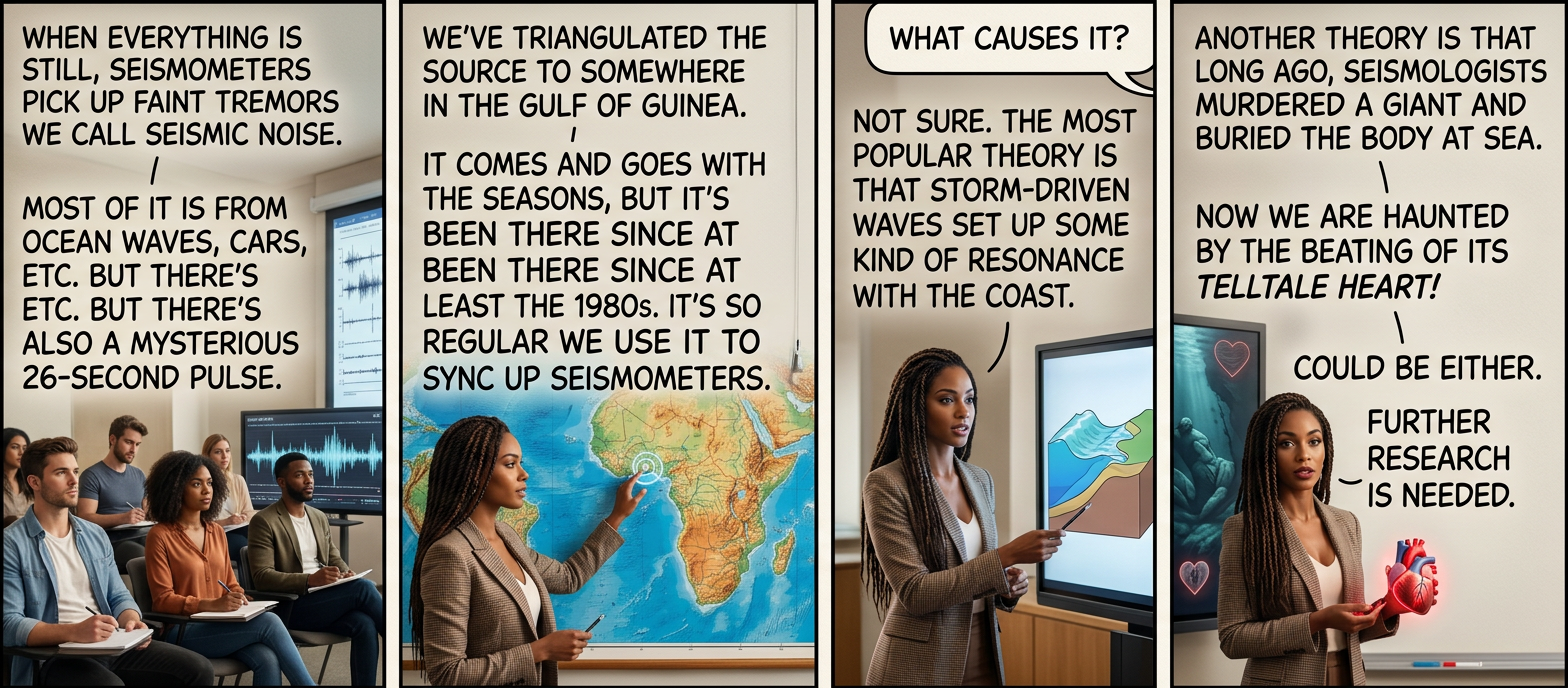 There are some papers arguing that there's a volcanic component, but I personally think they're just feeling guilty and trying to cover the trail.