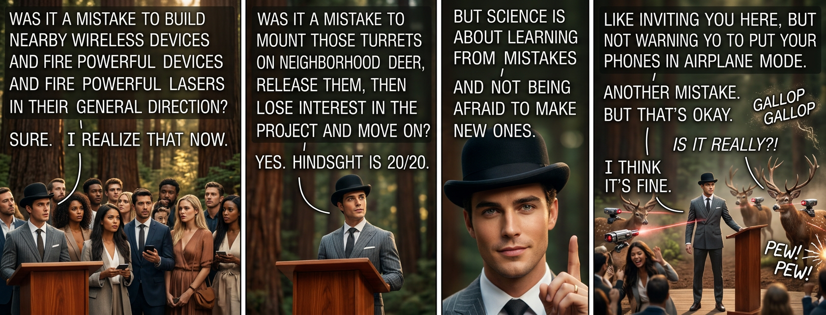 When my great grandfather designed the Titanic and it hit an iceberg and sank, he didn't sit around moping. He took those lessons to his next job designing airships, and he made the Hindenburg completely iceberg-proof!