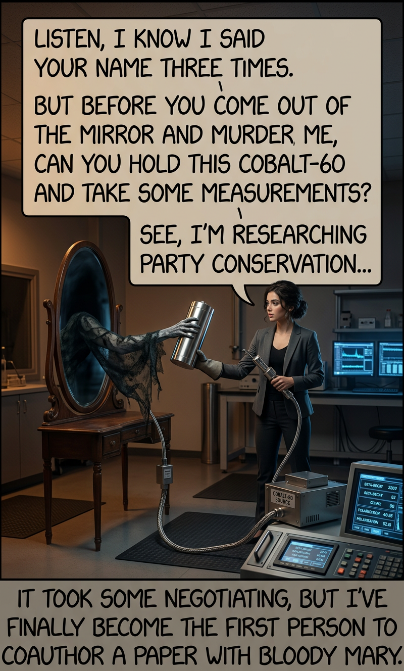 Bloody Mary is made of antimatter. It explains so much.