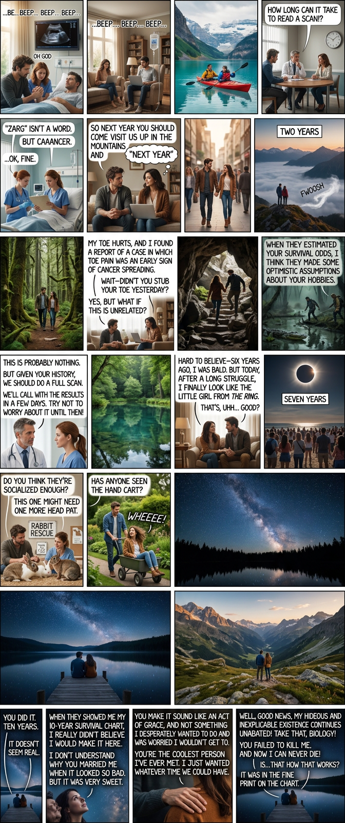 The ten-year cancerversary is traditionally the Cursed Artifact Granting Immortality anniversary.