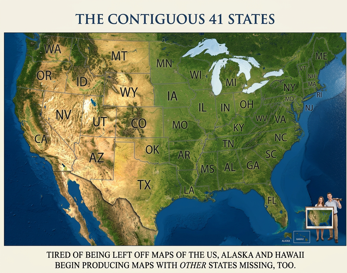 Linguists, settling some inscrutable grudge, have been steadily sneaking more backdated synonyms for 'sharing borders' into the dictionary. They've added 'contiguous,' 'coterminous,' 'conterminous,' and next year they're adding 'conterguous.'