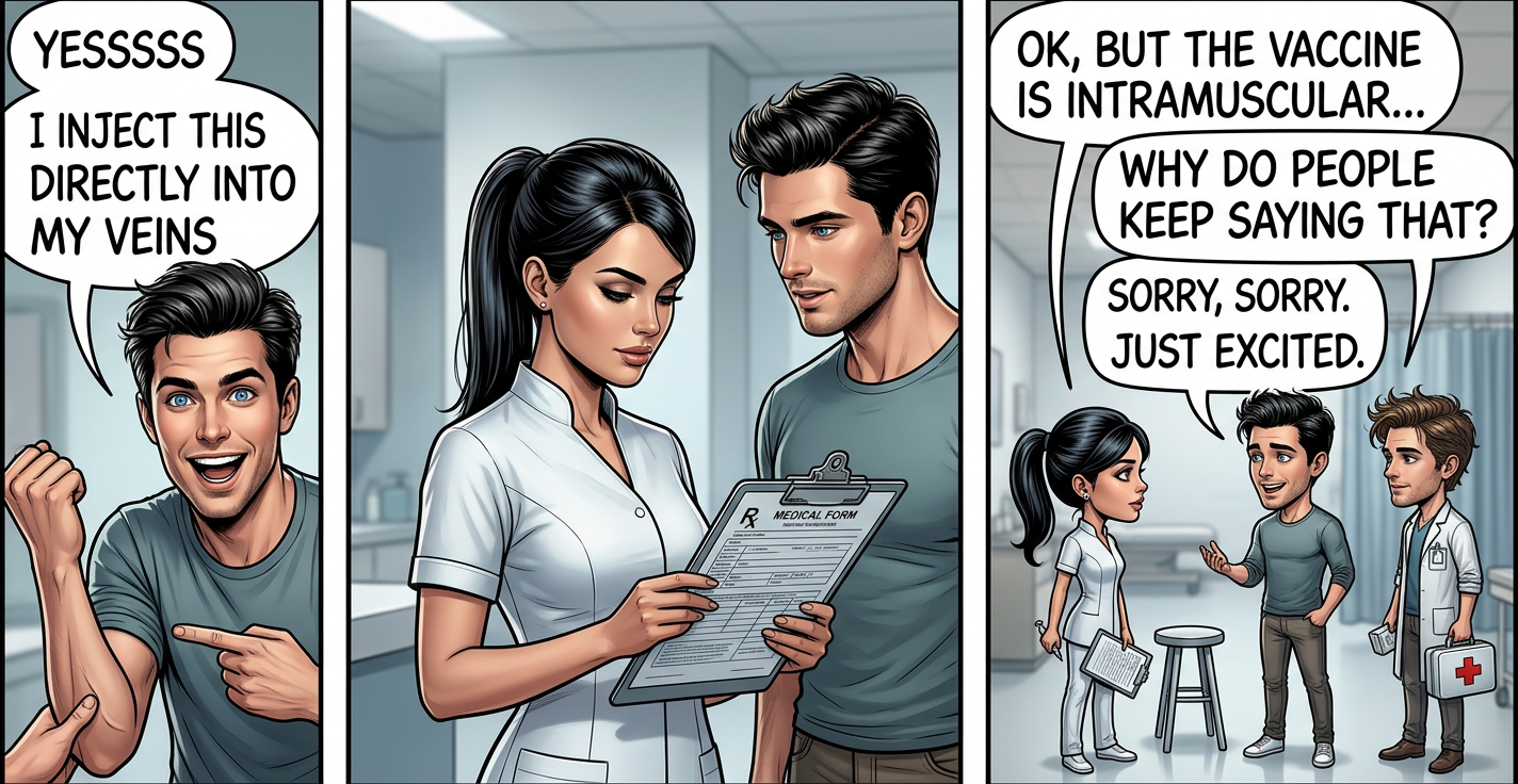 "Okay, for the last time, the shot is free, so we can't--" "Shut up and take my money!"