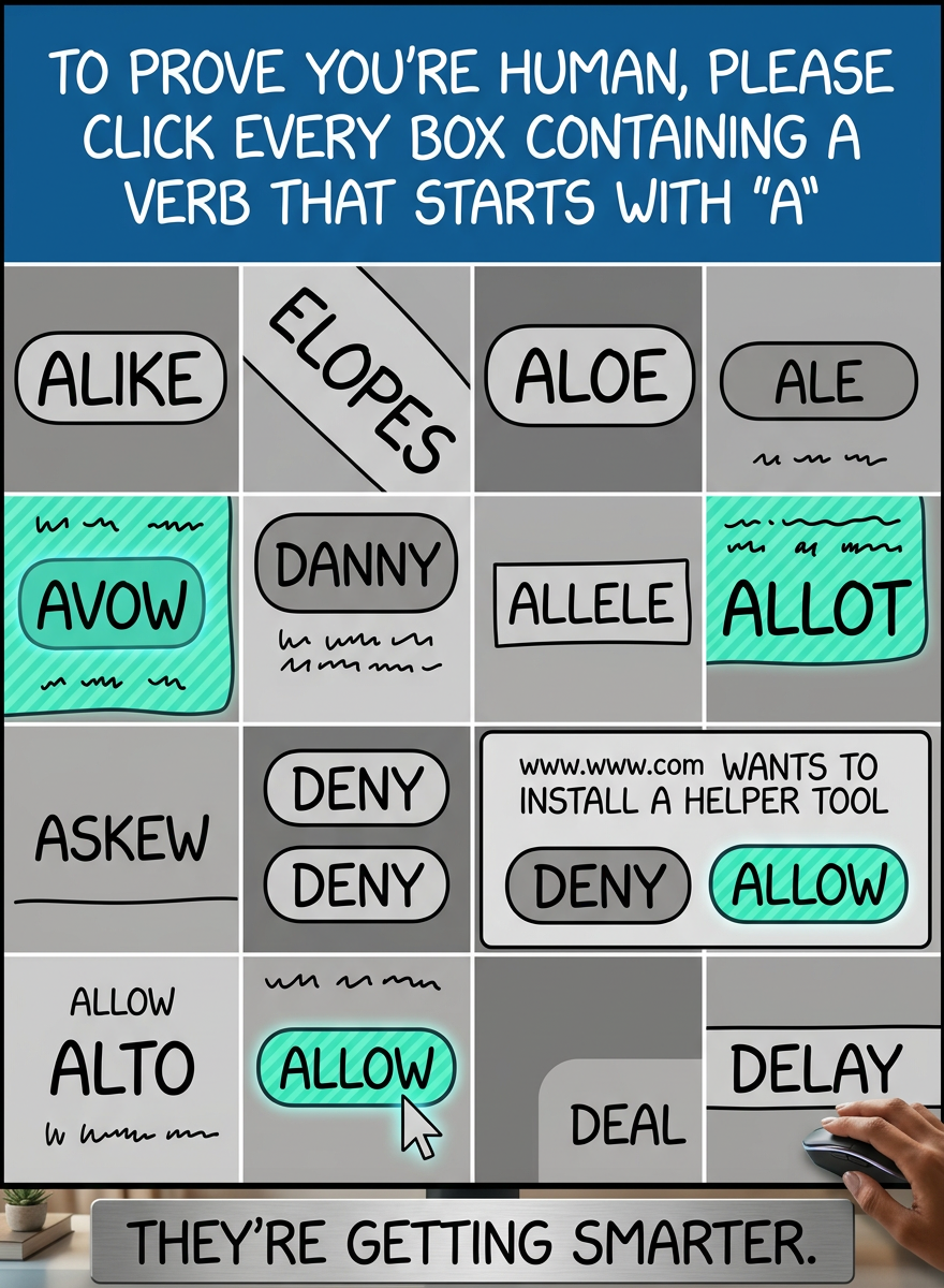 To prove you're human, please click all the number pairs that appear together in your Social Security number.