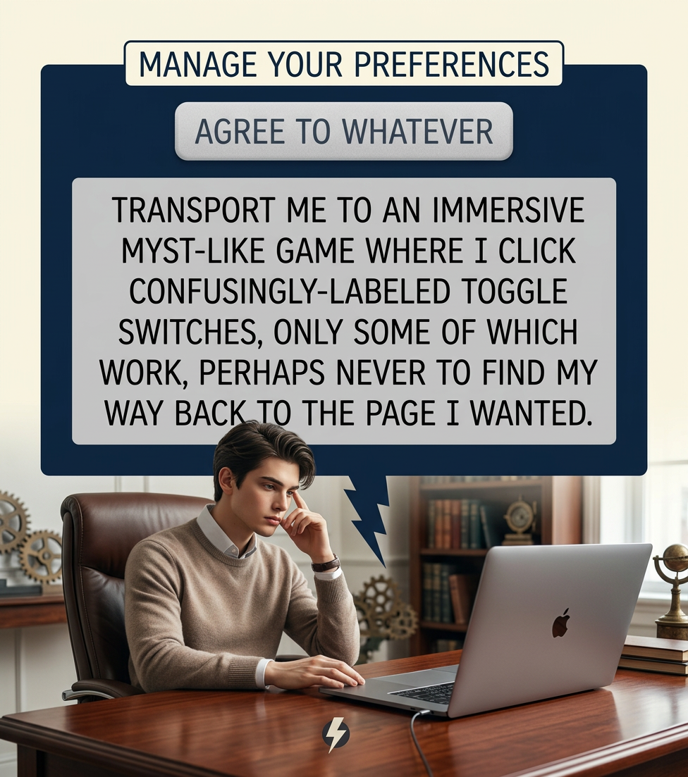 Manage cookies related to essential site functions, such as keeping Atrus and his sons imprisoned within the page.