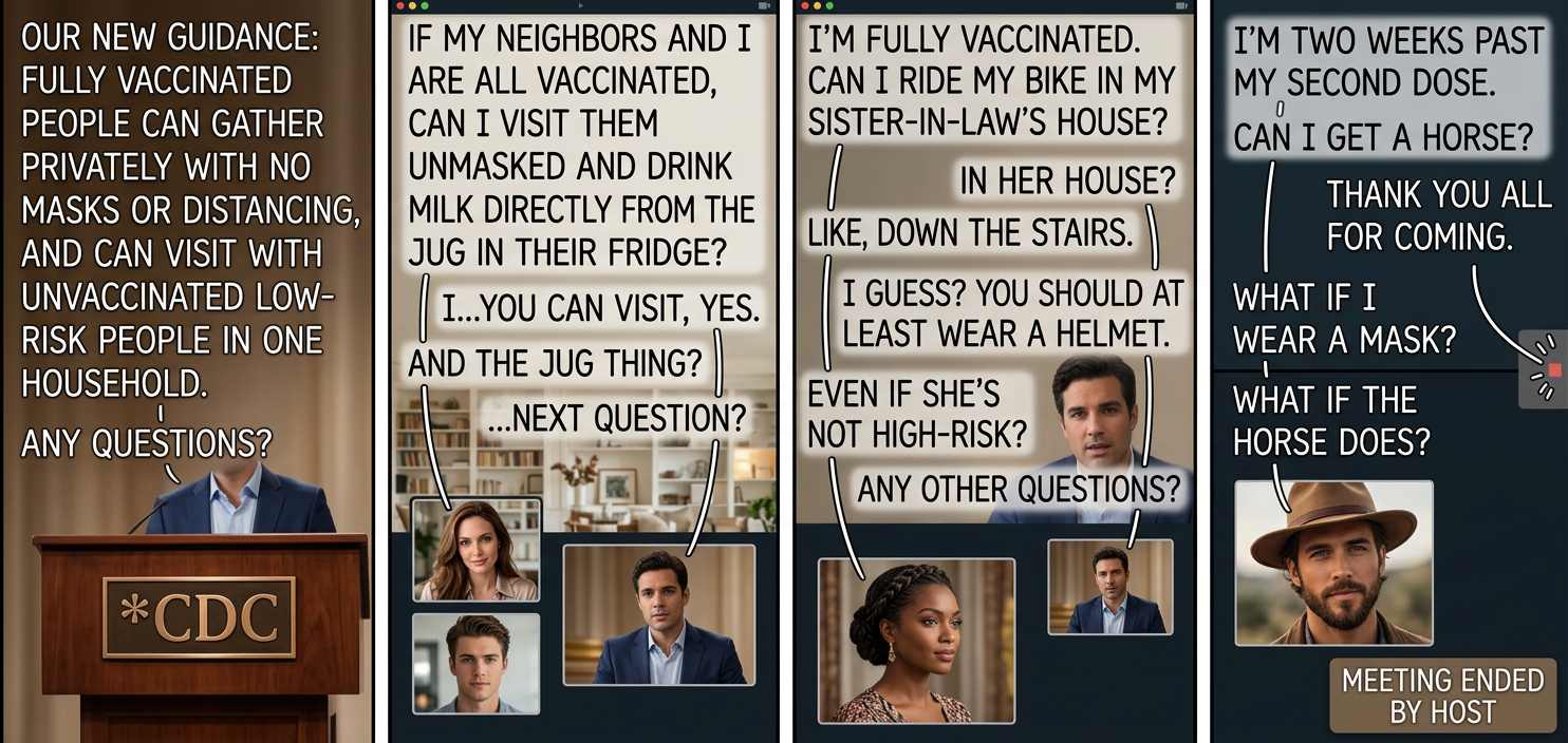 I can't wait until I'm fully vaccinated and can safely send chat messages in all caps again.