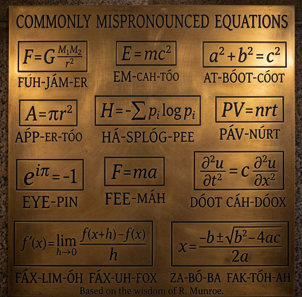 "Epsihootamoo doopsiquorps" --the Schrödinger equation for the hydrogen atom