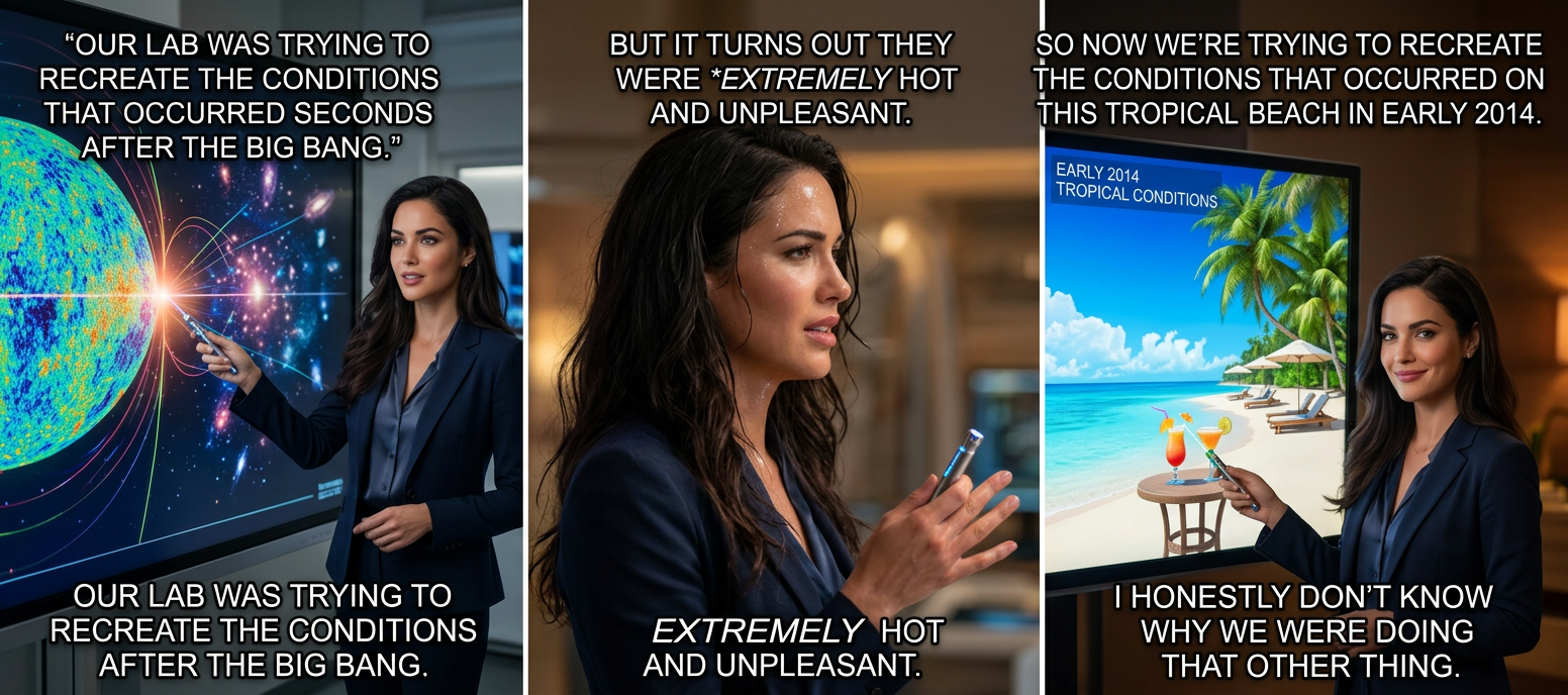 We've almost finished constructing the piña collider.