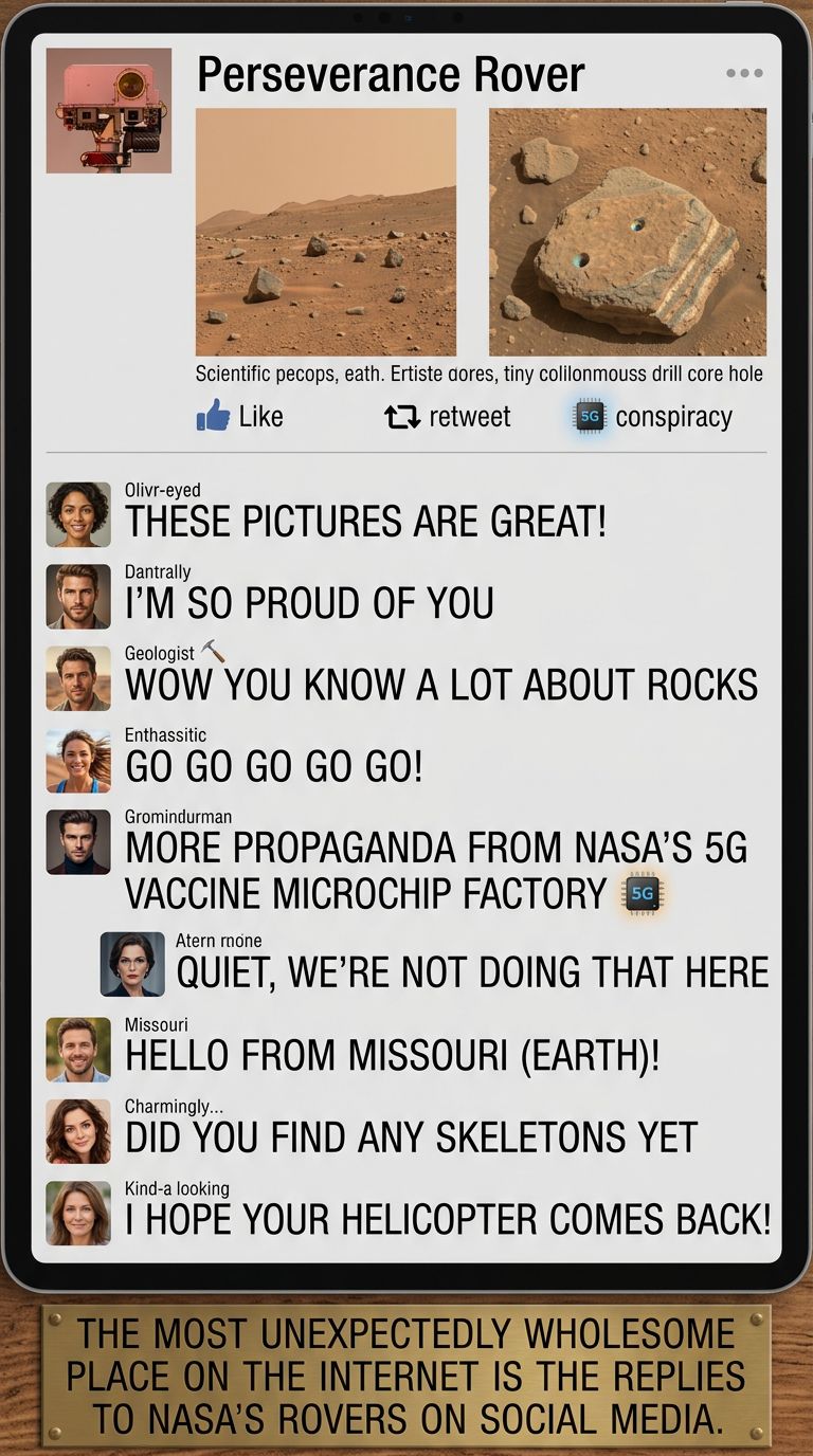 I'm so glad NASA let you take your phone to Mars!