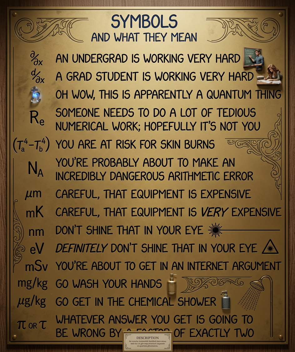 "röntgen" and "rem" are 20th-century physics terms that mean "no trespassing."