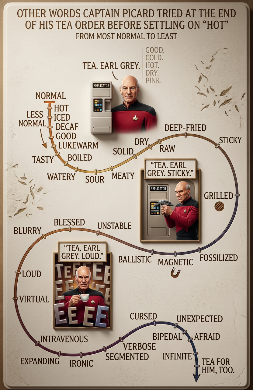 We can ask the Earl for his order once he's fully extruded from the dispenser.