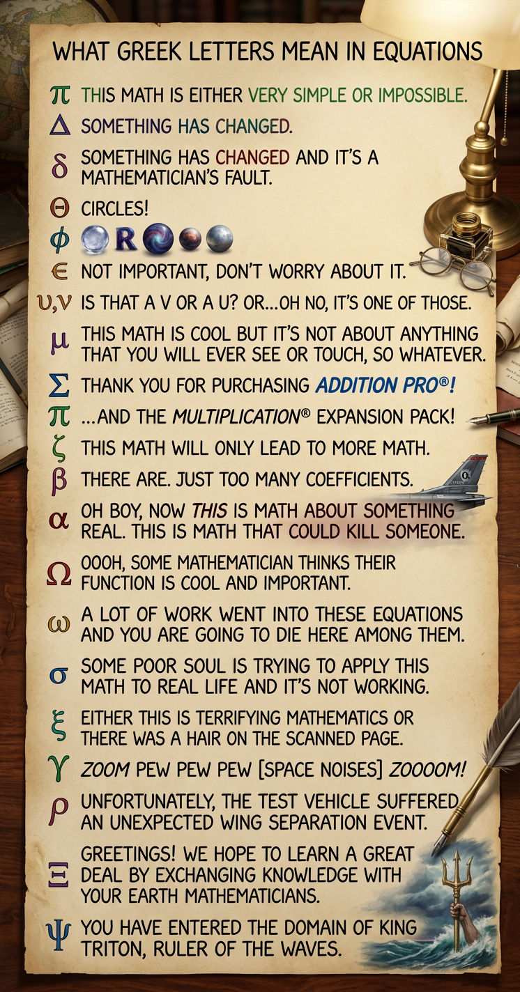 If you ever see someone using a capital xi in an equation, just observe them quietly to learn as much as you can before they return to their home planet.