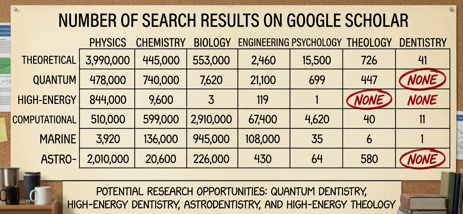 Massage: Theoretical (10), Quantum (6), High-energy (2), Computational (1), Marine (1), Astro- (None)