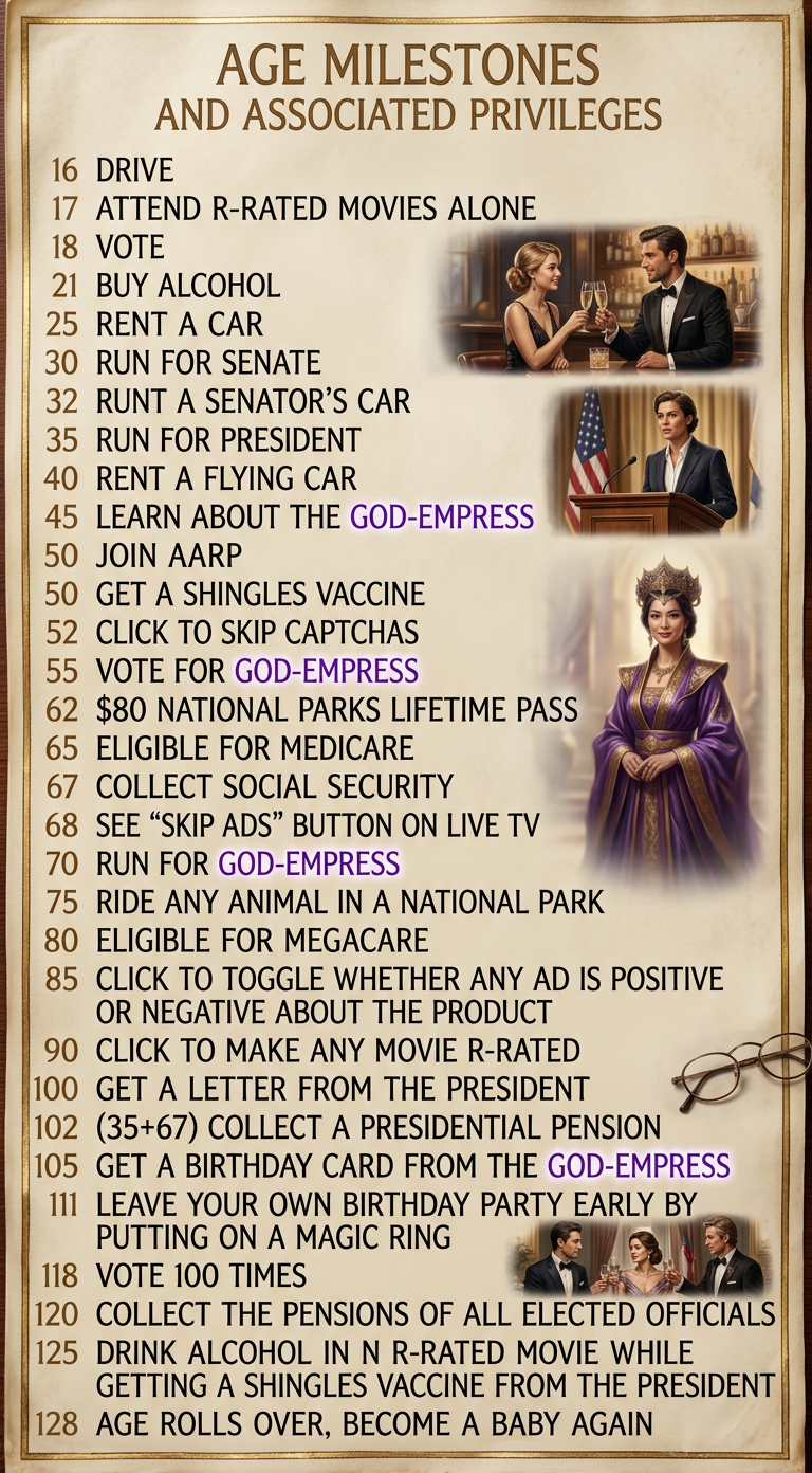 If you reach 122, you get complete unrevertible editorial control over Jeanne Calment's Wikipedia article.