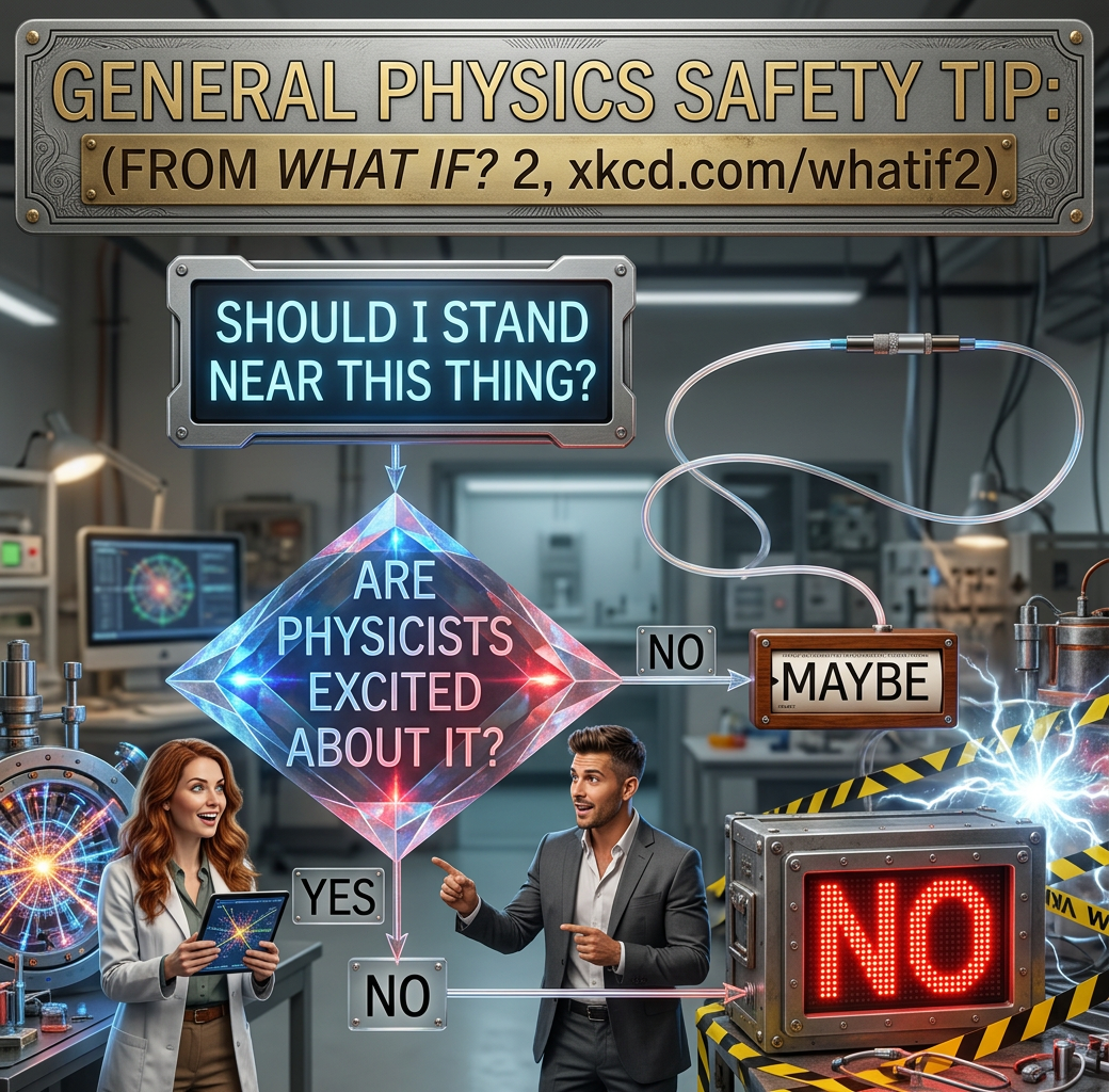 In general, avoid exposure to any temperatures, pressures, particle energies, or states of matter that physicists think are neat.