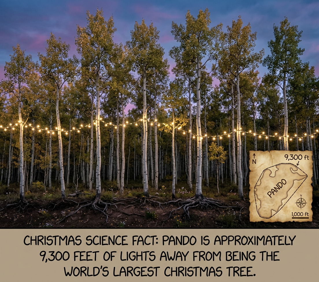 The presents under the tree are actually a single gift connected by an underground ribbon system.