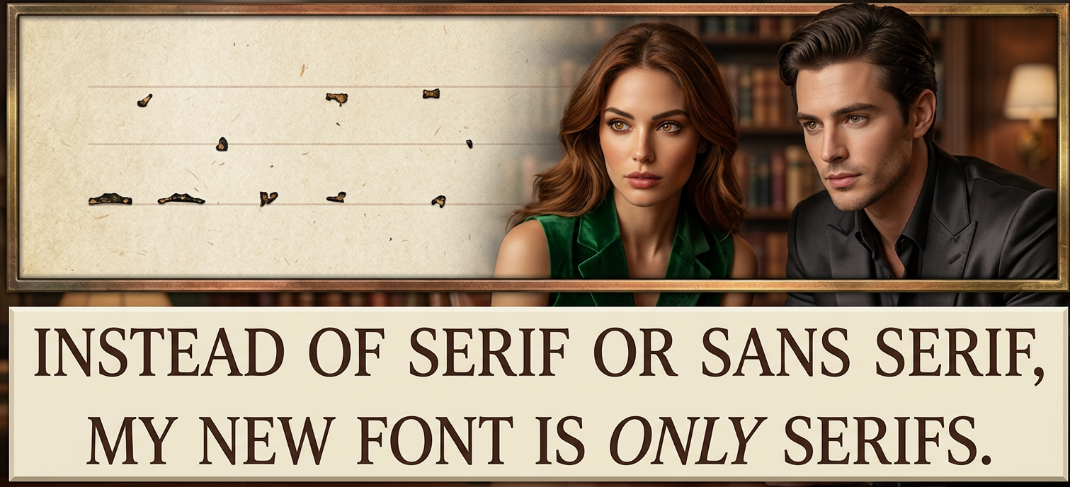 If you ever want to get beaten up by a bunch of graphic designers, try removing the serifs from Times New Roman and adding them to Comic Sans.