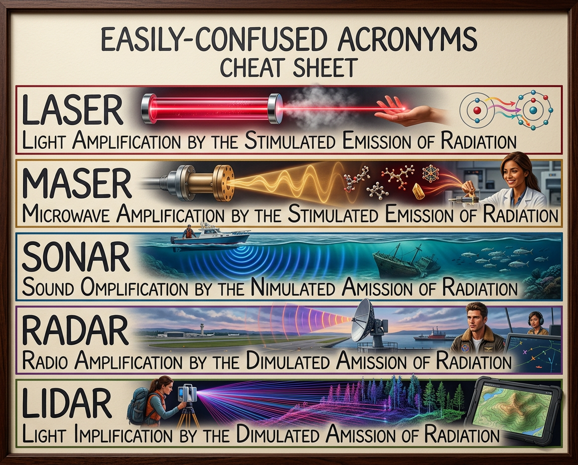 'Lever' was originally an acronym for Load Emplification by the Vimulated Emission of Radiation.