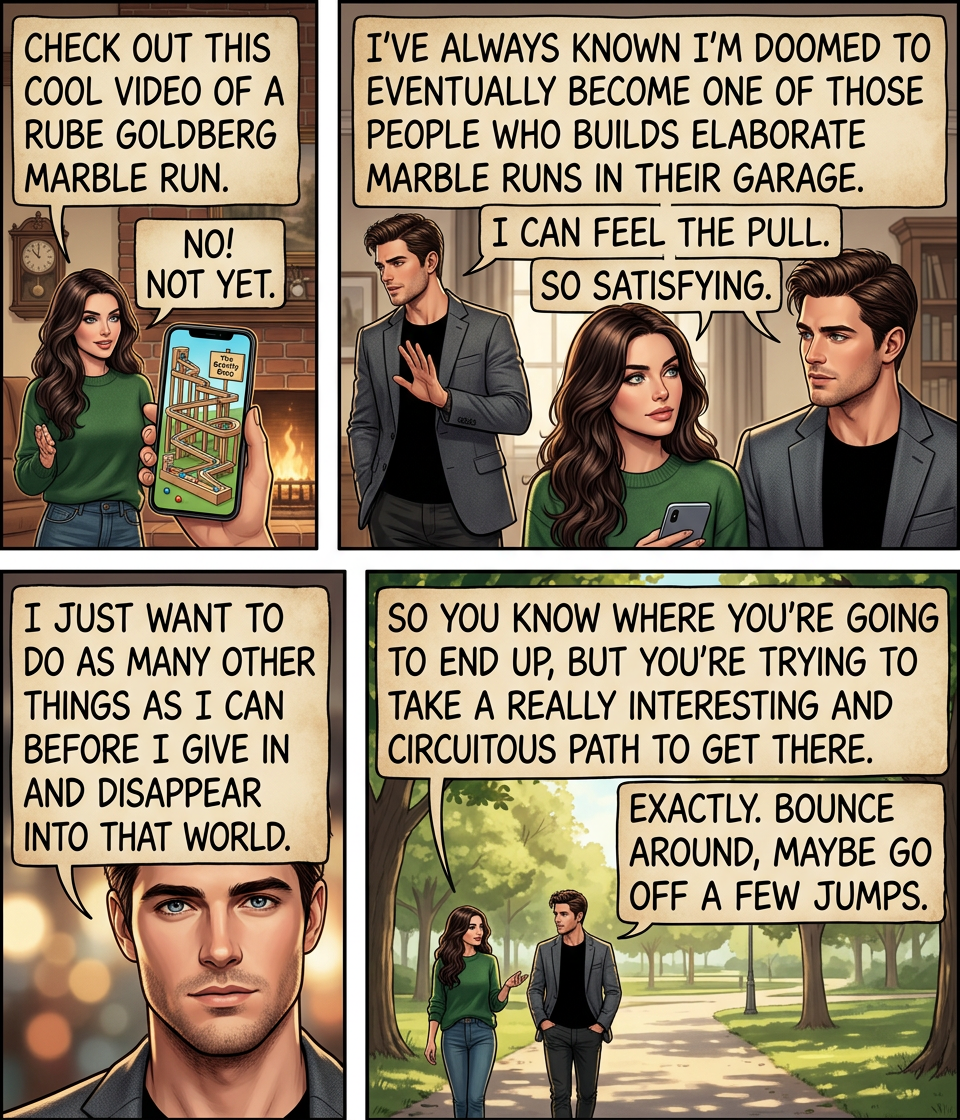 I have so many plans. It would incorporate a Galton board, a Ranque-Hilsch marble vortex tube, and a compartment lined with pinball bouncers with a camera-and-servo Maxwell's Demon that separated the balls into fast and slow sides.