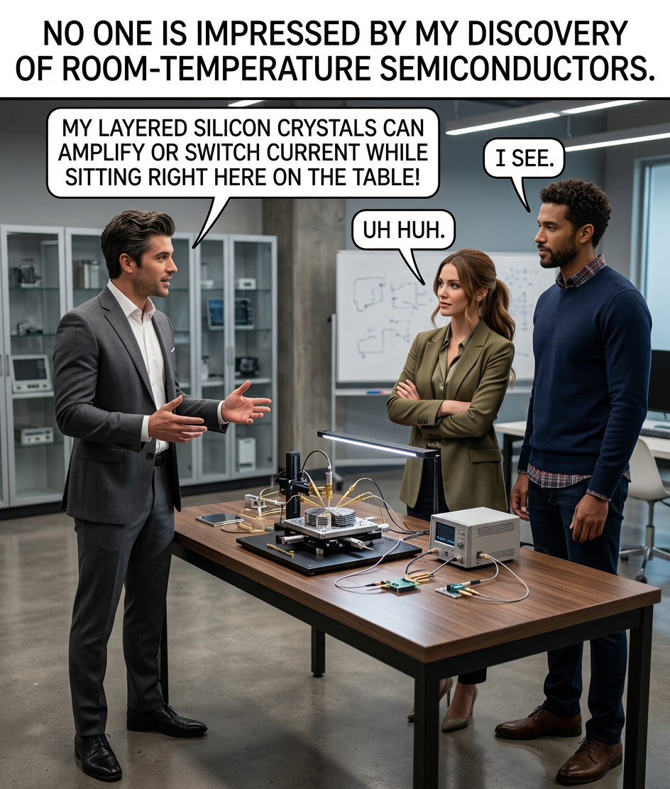 They're also refusing to fund my device that demonstrates uncontrolled hot fusion.