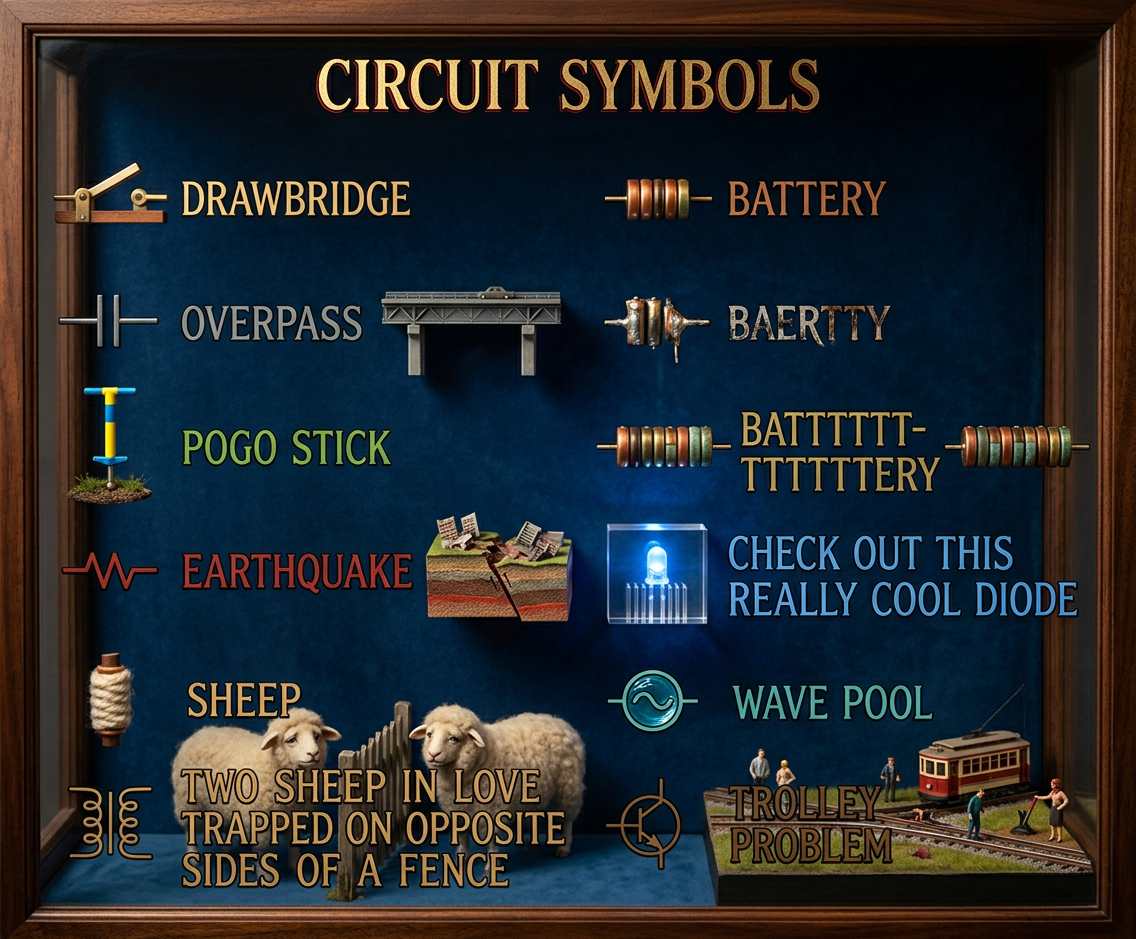 A circle with an A in it means that the circuit has committed a sin and has been marked as punishment.