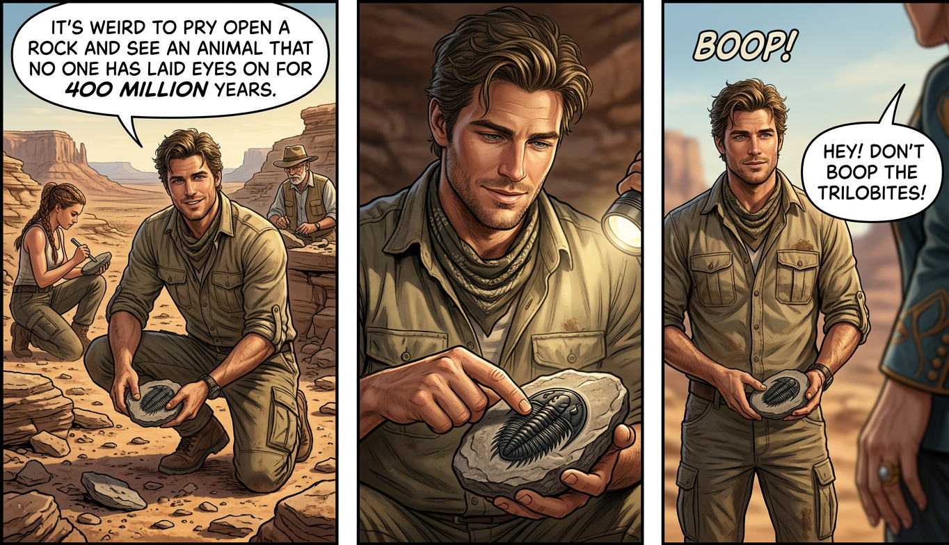 The two best reasons to get into fossils are booping trilobites and getting to say the word "fossiliferous" a lot.