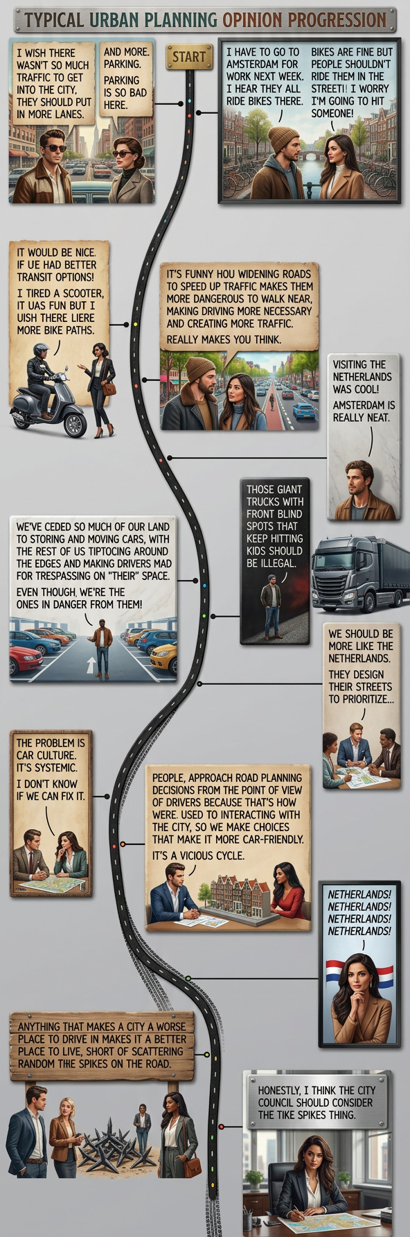 If they're going to make people ride bikes and scooters in traffic, then it should at LEAST be legal to do the Snow Crash thing where you use a hook-shot-style harpoon to catch free rides from cars.