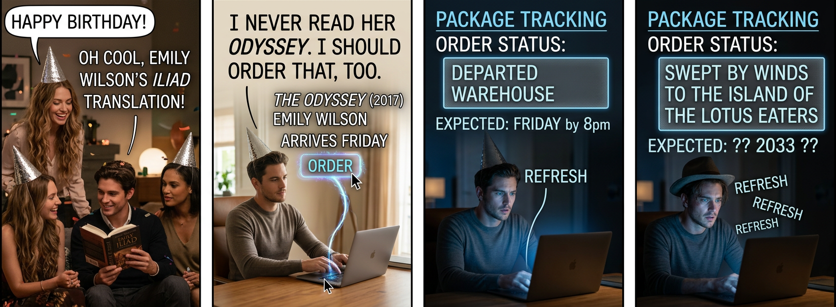 Ugh, it says they attempted delivery but "Nobody was home."