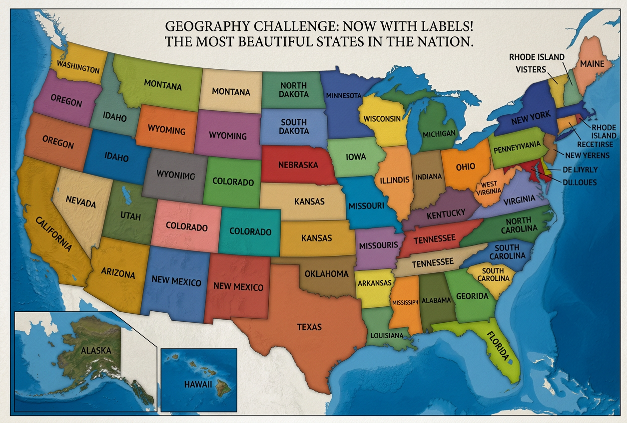 Even with a blank map, a lot of people can only name 45-50 of the 64 states.