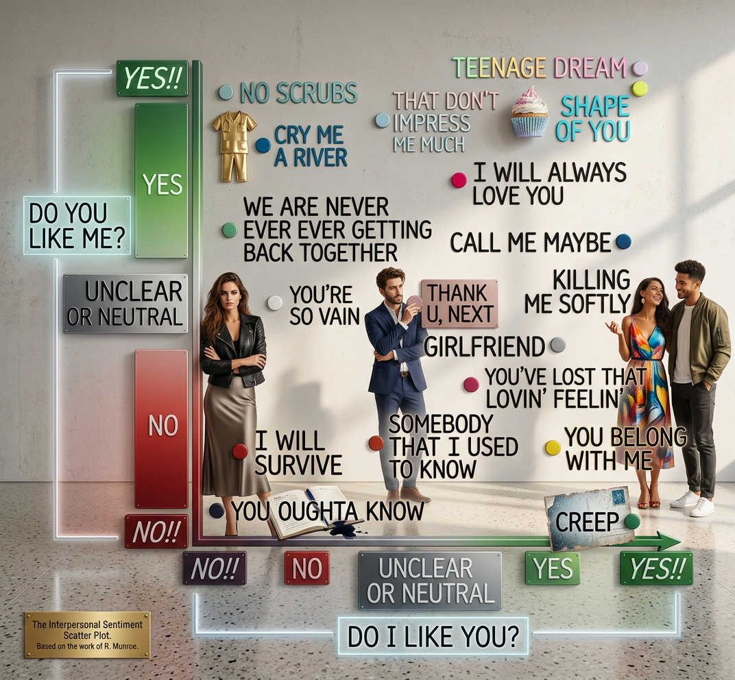 The Piña Colada song carves a trajectory across the chart over the course of the song.