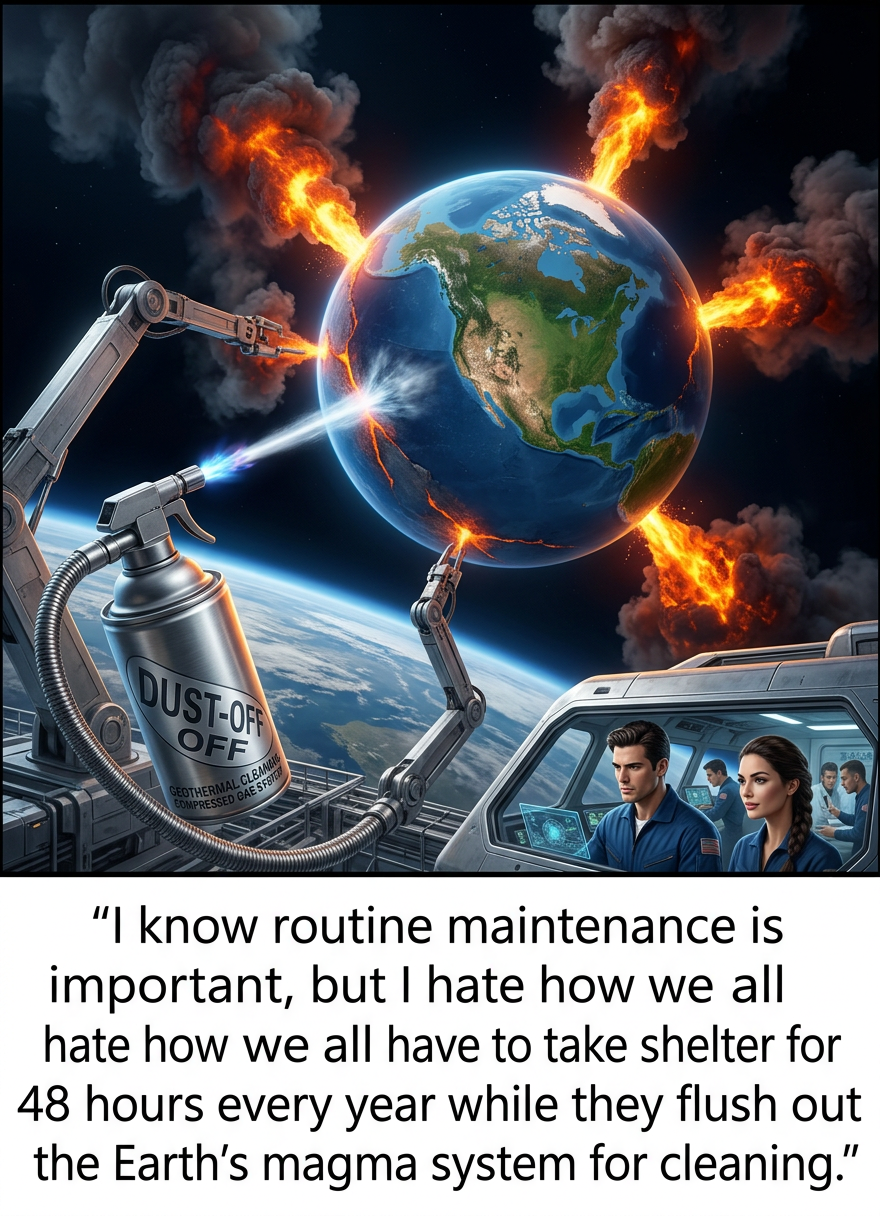 The worst was the time they accidentally held the can upside down and froze all the Earth's magma chambers solid.