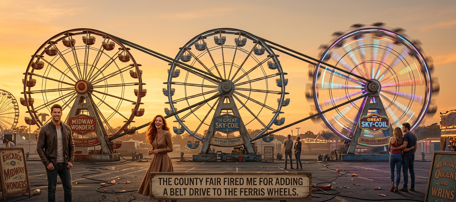 They left the belt drive in place but switched which wheel was powered, so people could choose between a regular ride, a long ride, and a REALLY long ride.