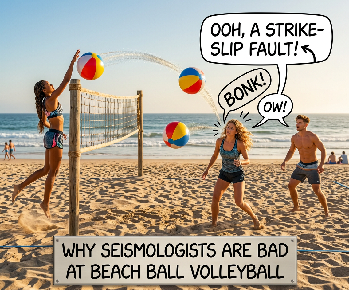 And even when they're not distracted, they usually get kicked out for illegal under-the-net 'subduction spikes'.