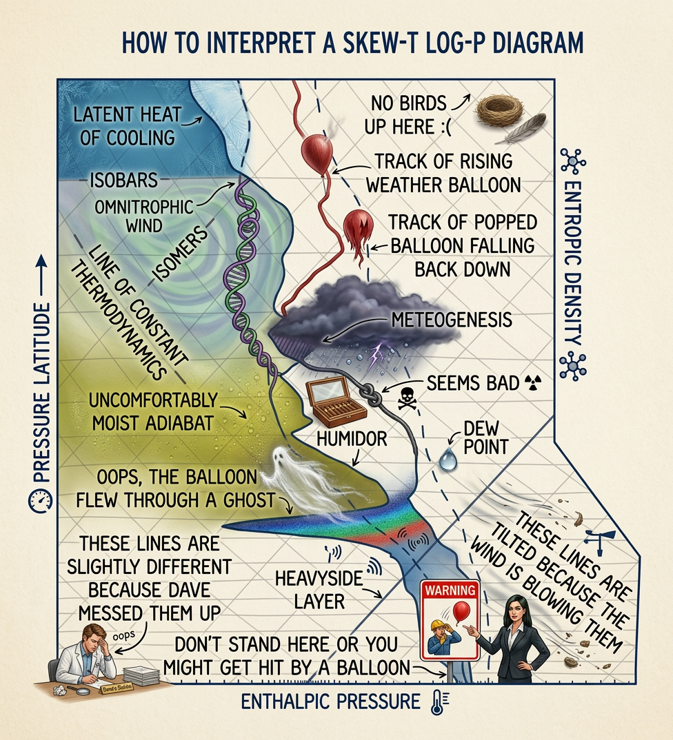 The most important quantity for meteorologists is of course the product of latent pressure and temperostrophic enthalpy, though 'how nice the weather is' is a close second.