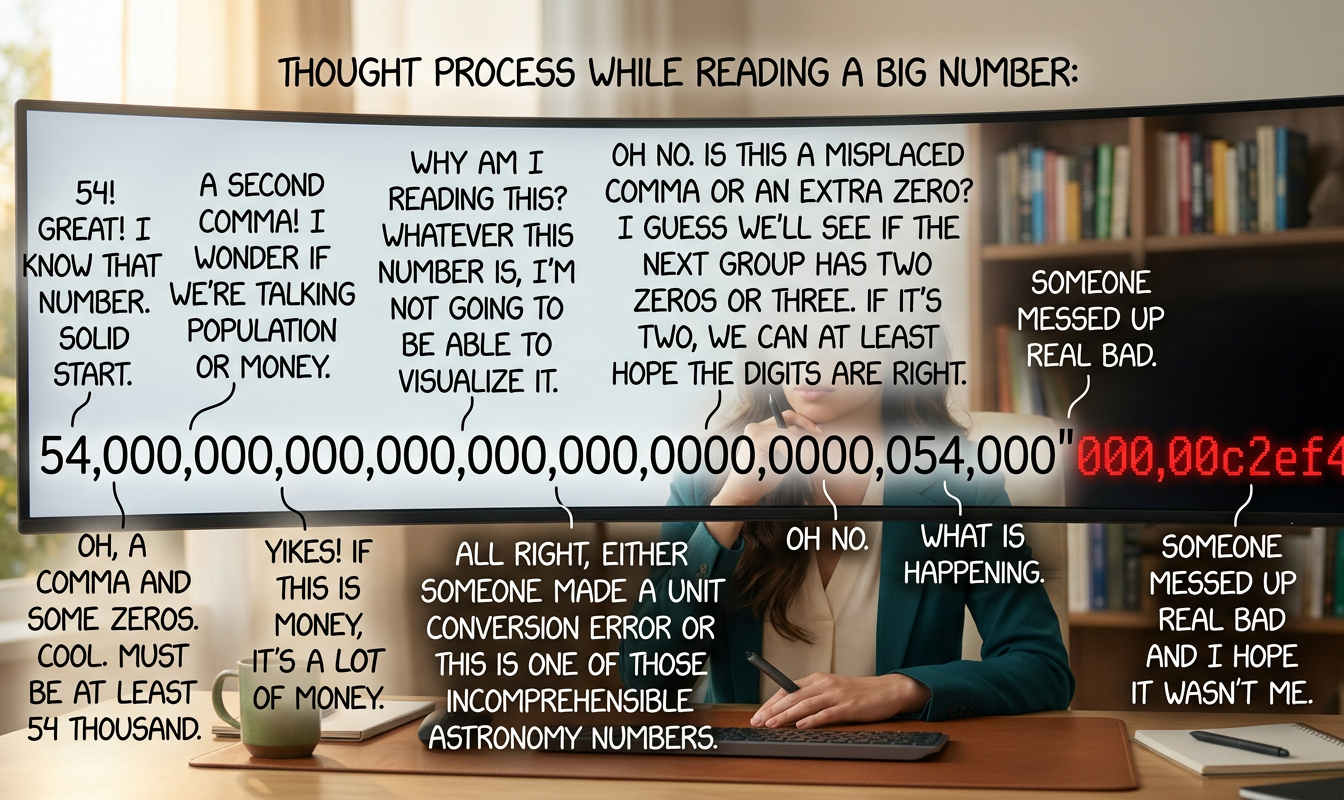 [desperately] Maybe this is from some country where they use commas as decimal points, and also as digit separators after the decimal, and also use random other characters for decoration???