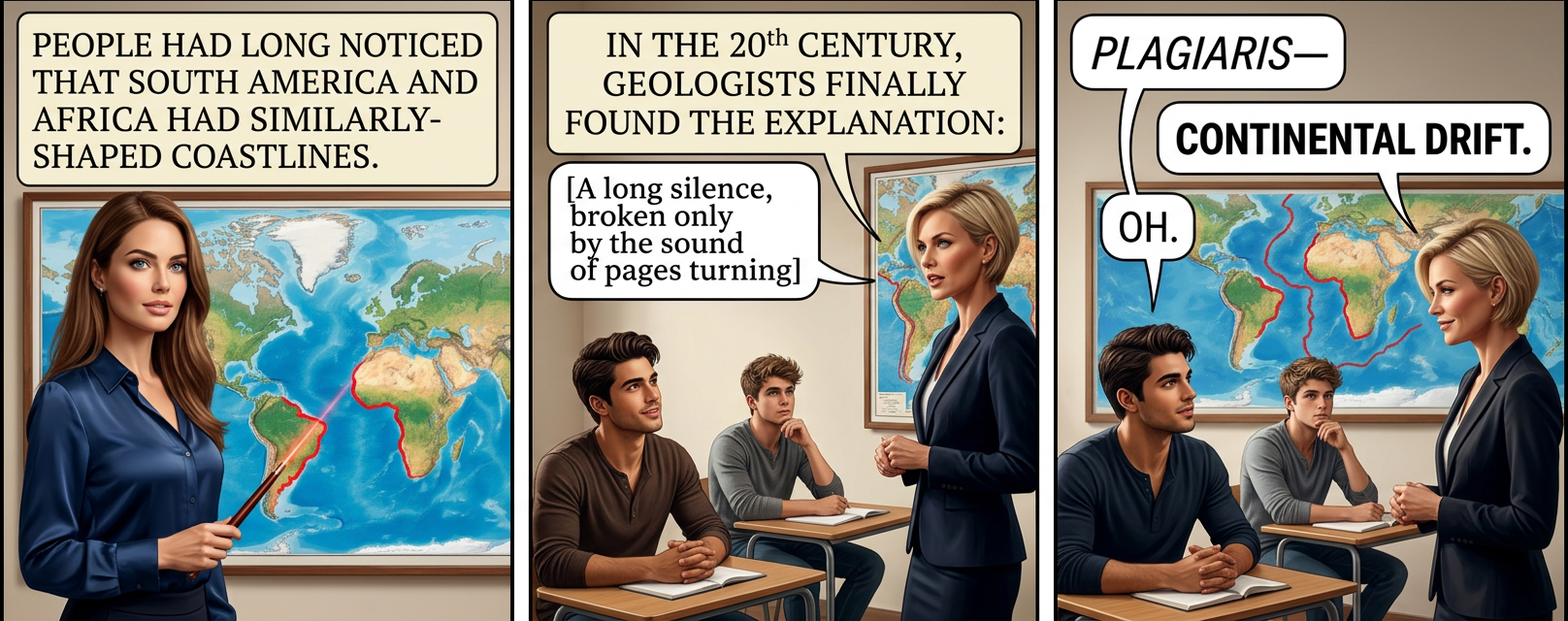 Hey! A bunch of the early Cretaceous fossils on each coast seem to have been plagiarized, too!