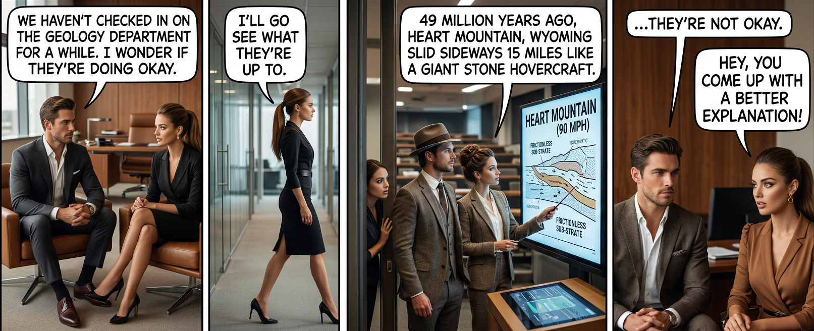 Even geology papers about Heart Mountain are like, "Look, we all agree this 'volcanic gas earthquake hovercraft' thing seems like it can't possibly be right, but..."