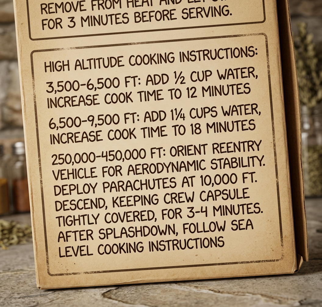 1,300,000-1,400,000 ft: Ask a crew member to show you how to use the ISS food warmer.