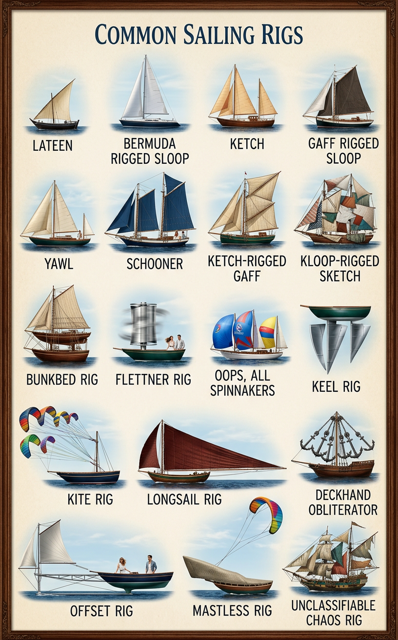 I wanted to make the world's fastest yawl, so I made the aft sail bigger, but apparently that means it's not a yawl anymore! It's a real ketch-22.