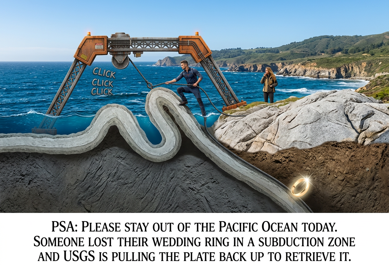 Aww, the oceanic crust and the continental crust are getting married!